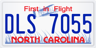 NC license plate DLS7055