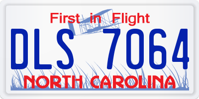 NC license plate DLS7064
