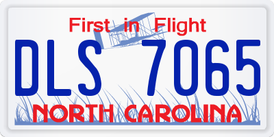 NC license plate DLS7065