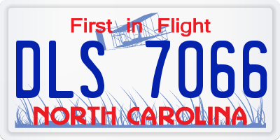 NC license plate DLS7066