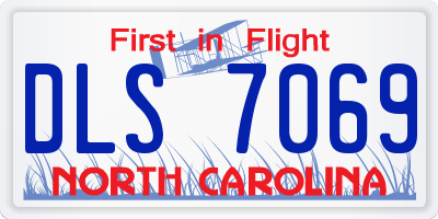 NC license plate DLS7069