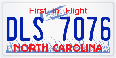 NC license plate DLS7076