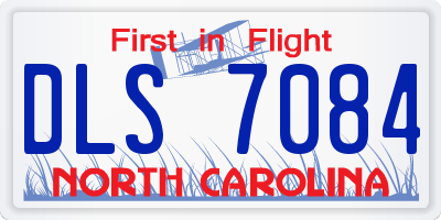 NC license plate DLS7084