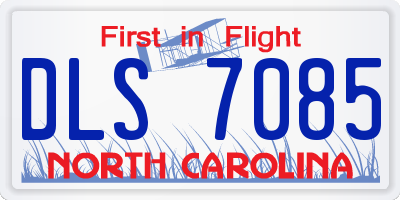 NC license plate DLS7085