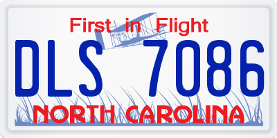 NC license plate DLS7086