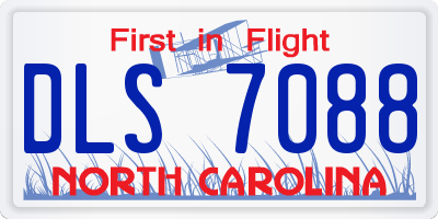 NC license plate DLS7088