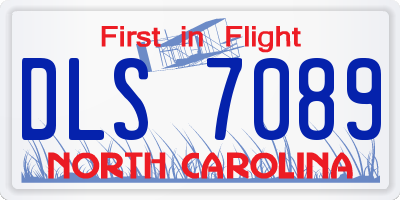 NC license plate DLS7089