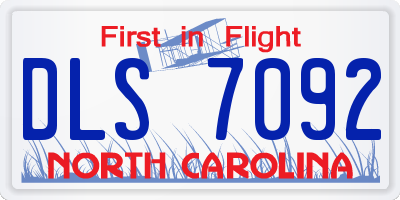 NC license plate DLS7092