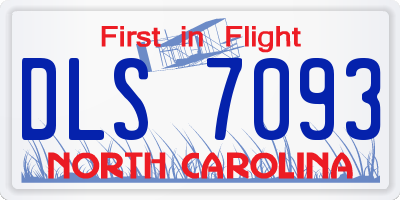 NC license plate DLS7093