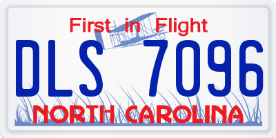 NC license plate DLS7096