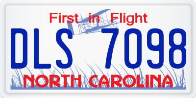 NC license plate DLS7098