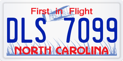 NC license plate DLS7099