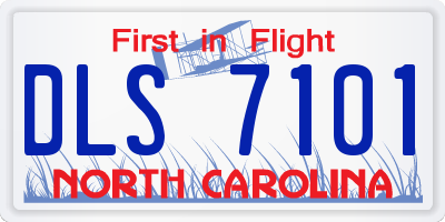 NC license plate DLS7101