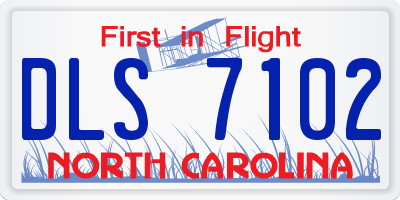 NC license plate DLS7102
