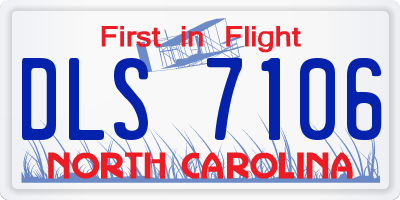 NC license plate DLS7106