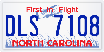 NC license plate DLS7108