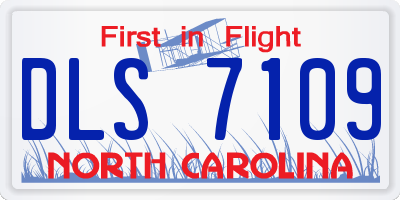 NC license plate DLS7109