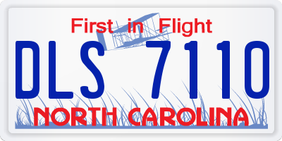 NC license plate DLS7110