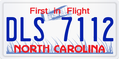 NC license plate DLS7112