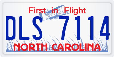 NC license plate DLS7114