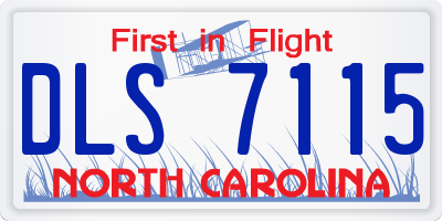 NC license plate DLS7115