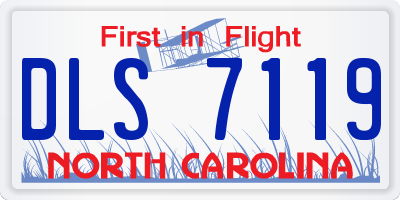 NC license plate DLS7119