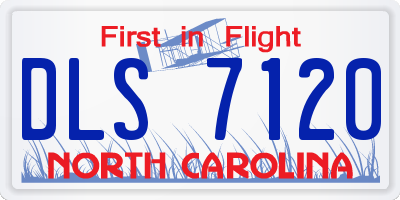 NC license plate DLS7120
