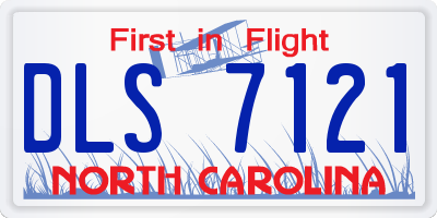 NC license plate DLS7121
