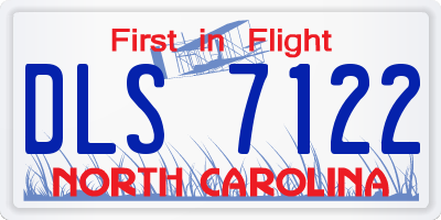 NC license plate DLS7122
