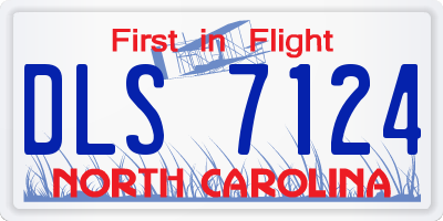 NC license plate DLS7124