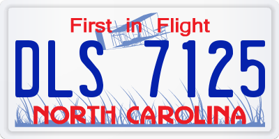 NC license plate DLS7125