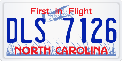 NC license plate DLS7126