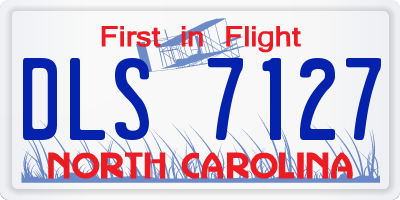 NC license plate DLS7127