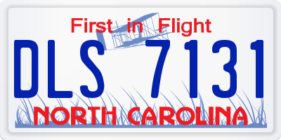 NC license plate DLS7131