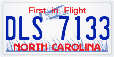 NC license plate DLS7133