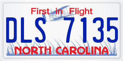 NC license plate DLS7135