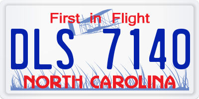 NC license plate DLS7140