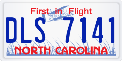 NC license plate DLS7141