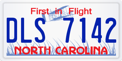 NC license plate DLS7142