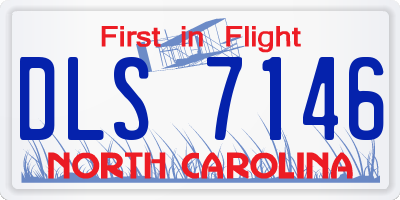 NC license plate DLS7146