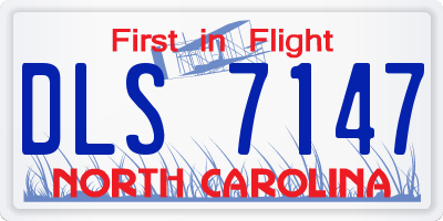 NC license plate DLS7147