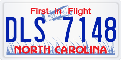 NC license plate DLS7148
