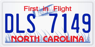 NC license plate DLS7149