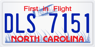 NC license plate DLS7151