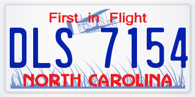 NC license plate DLS7154