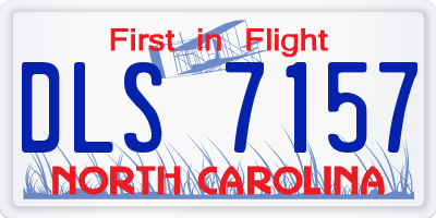 NC license plate DLS7157