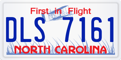 NC license plate DLS7161