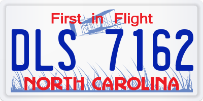 NC license plate DLS7162