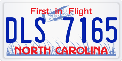 NC license plate DLS7165
