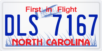 NC license plate DLS7167